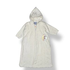 Carriage Boutique Cream Hooded Knit Baby Sleep Gown